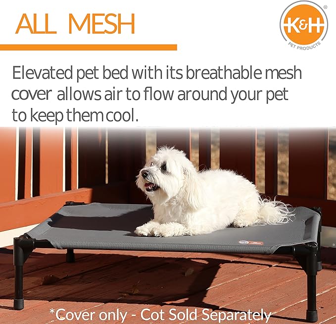 K&H Pet Products Elevated Cooling Outdoor Dog Bed 32 X 25 Inches
