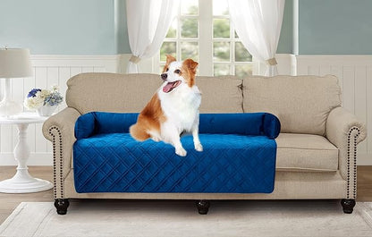Brilliant Sunshine Premium Blue Silky Velvet Pet Sofa Bed