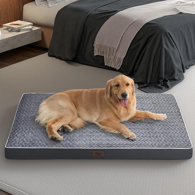 Dog Crate Bed Waterproof Dog Beds with Removable Washable Cover