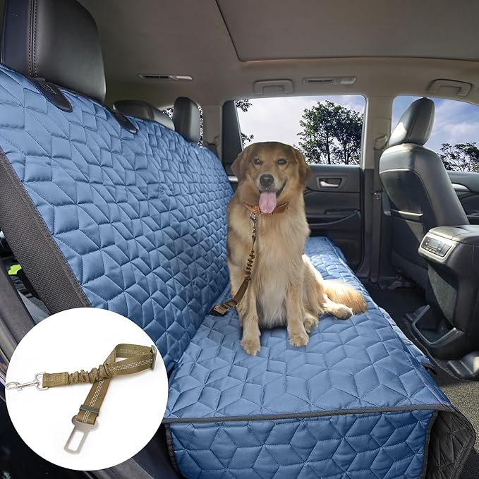 Bench Dog Car Seat Covers for SUV, Waterproof Dogs Seat Cover for Back Seat Fit Ford Explorer Heavy Duty Non Slip Back Seat Cover Protector for Kids Toyota Highlander/Pilot/Subaru Outback/Jeep