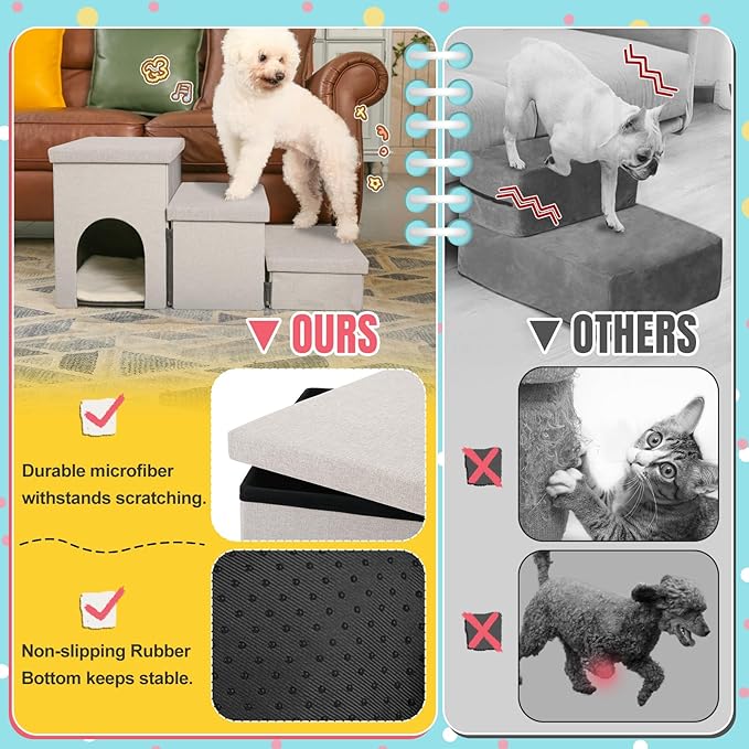 Dog Stairs for High Beds 22 inches(3