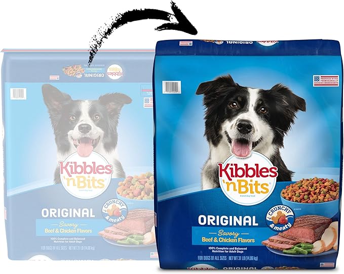 Kibbles 'n Bits Original Savory Beef & Chicken Flavor Dry Dog Food, 31 Pound Bag