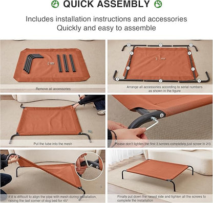 Love's cabin Outdoor Elevated Dog Bed 49in Cooling