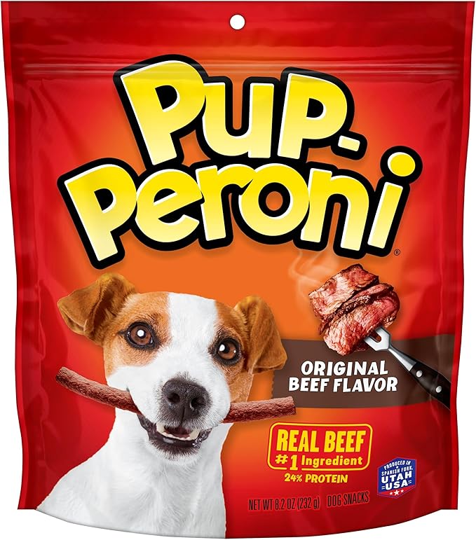 Pup-Peroni Dog Treats, Original Beef Flavor, 8.2 Ounce (Pack of 6), Made with Real Beef