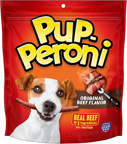 Pup-Peroni Dog Treats, Original Beef Flavor, 8.2 Ounce (Pack of 6), Made with Real Beef