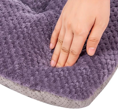 WONDER MIRACLE Fuzzy Deluxe Pet Beds (23" x 35", L-Grape