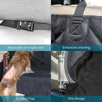 Veckle SUV Cargo Liner for Dogs Water Resistant Dog Trunk Cover with Side Flaps Nonslip Pet Cover