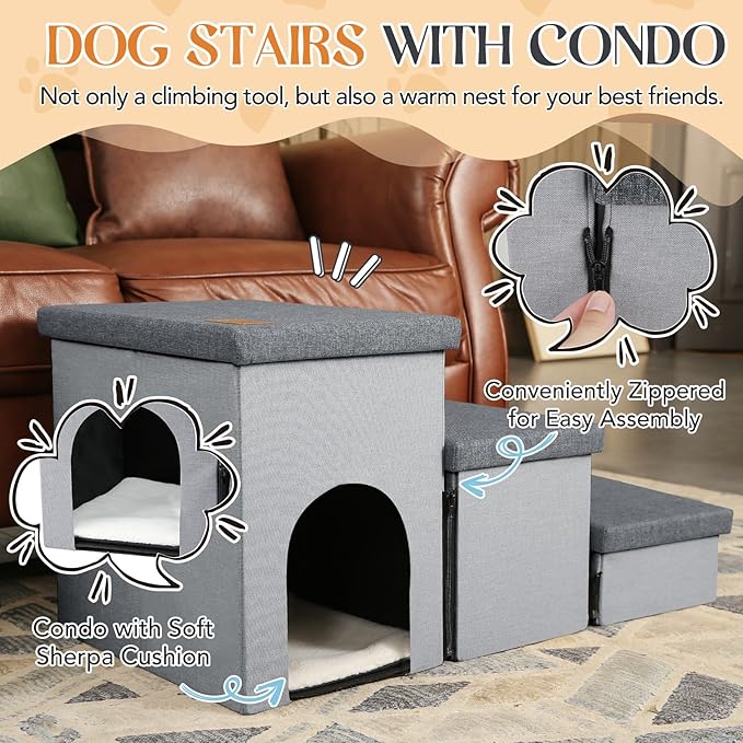 Dog Stairs for Small Dogs 22 inches(3