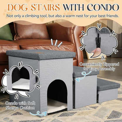 Dog Stairs for Small Dogs 22 inches(3