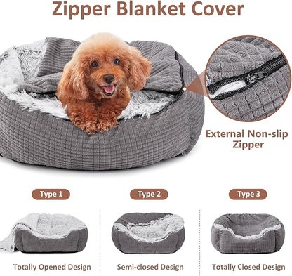 MIXJOY Dog Beds for Large Medium Small Dogs (35 inches,