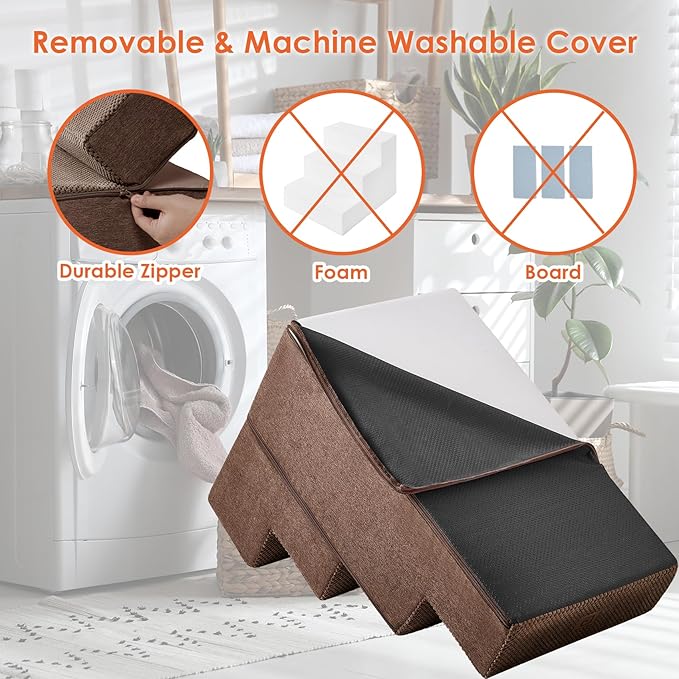 EHEYCIGA Dog Stairs for Bed 20”H 4-Step Extra