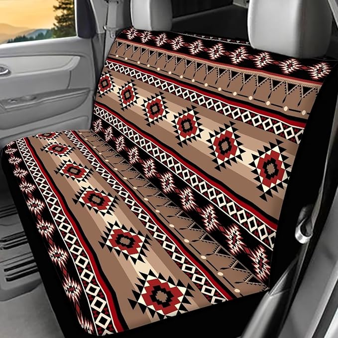AFPANQZ Aztec Stripes Car Rear Seat Cover Non-Slip