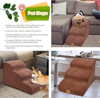 Foam Dog Stairs/Steps 3 Tiers 15.7" H