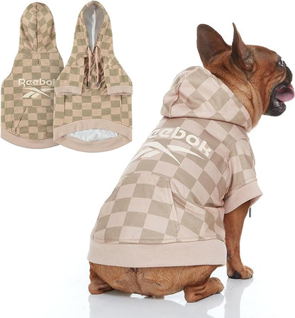 Reebok Dog Hoodie – Fleece Dog Sweater with Leash Hole
