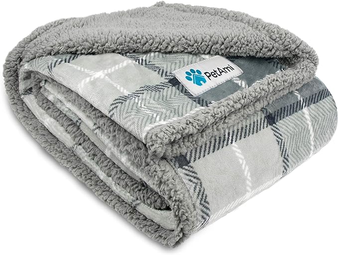PetAmi Waterproof Dog Blanket for Small Medium Dog 29x40 Plaid