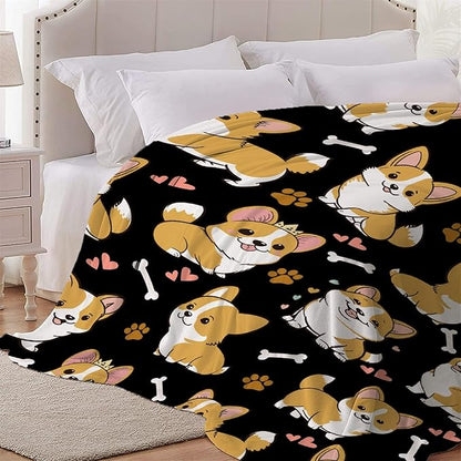 Corgi Dog Blanket Dog Blanket Gifts Super Soft Corgi Blanket for Dog 80"x60" for