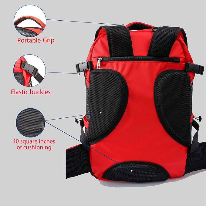 2024 New Large Pet Backpack| Dog Backpack for Most Dog Sizes Travel&Hiking Pet Carrier Backpack with Safety leash More large Ventilations Double-layer Structure