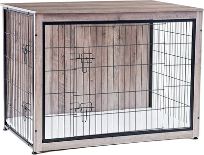 DWANTON Dog Crate Furniture with Cushion 43.3" L,