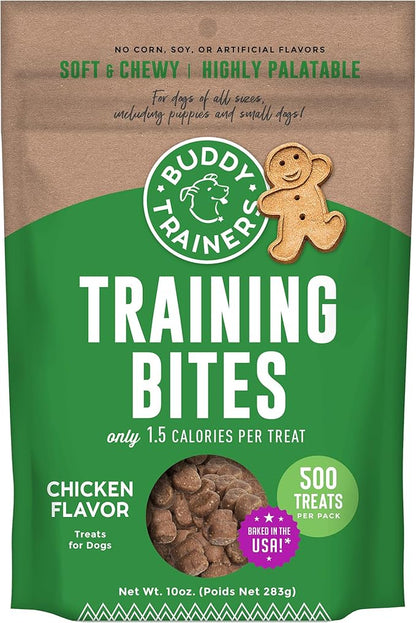 Buddy Biscuits Trainers 10 oz. Pouch of Training Bites Soft & Chewy Dog Treats Made with Chicken Flavor