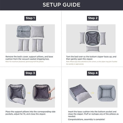 Bedsure Cute Dog Bed for Small Dogs & Cats 20x19x6inches, Warm