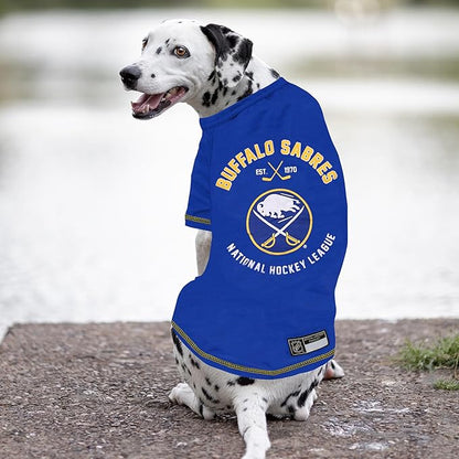 NHL BUFFALO SABRES Tee Shirt for DOGS & CATS, Medium. - Are you a HOCKEY FAN? Let your Pet be an NHL FAN too!