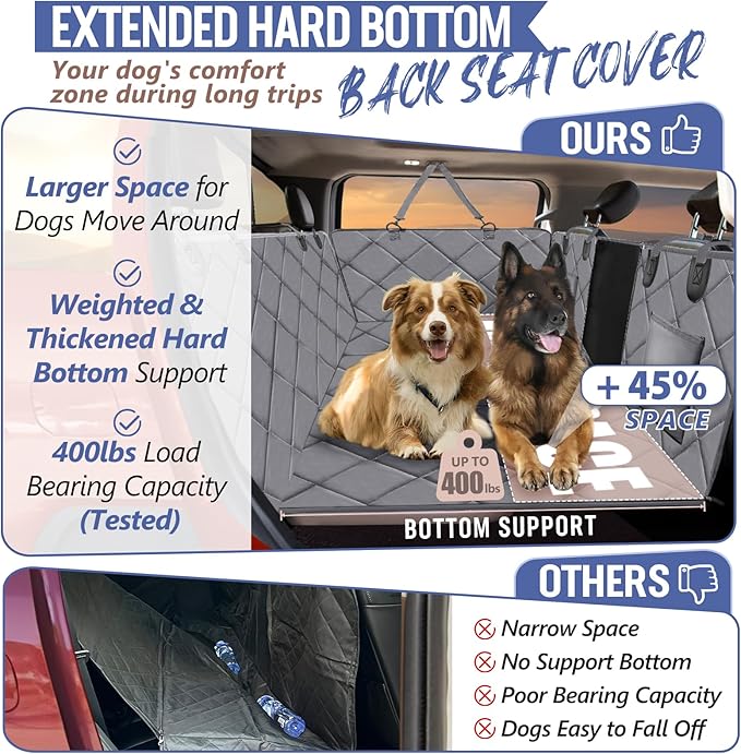 Back Seat Extender for Dogs Truck-Large Space 400lbs, Sturdy