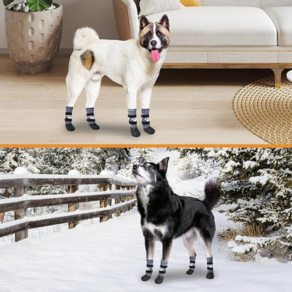 KOOLTAIL Anti Slip Dog Socks to Prevent Licking Paws for Hot/Clod Pavement