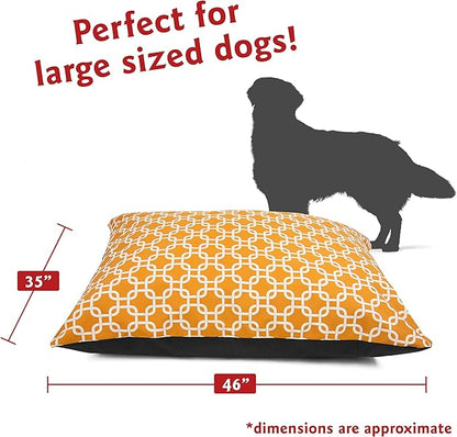Majestic Pet Rectangle Large Dog Bed Washable – Non Slip Comfy Pet Bed – Dog Crate Bed Super Value Pillow Dog Bed – Dog Kennel Bed for Sleeping 46 x 35 Inch