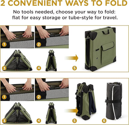 Lesure Soft Collapsible Dog Crate 30 Inch 4-Door Foldable