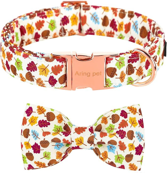 ARING PET Dog Collar Bowtie-Fall Dog Collar with Bow Tie