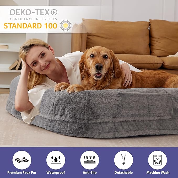 Human Dog Bed for Adult 71" x 46" x 9"