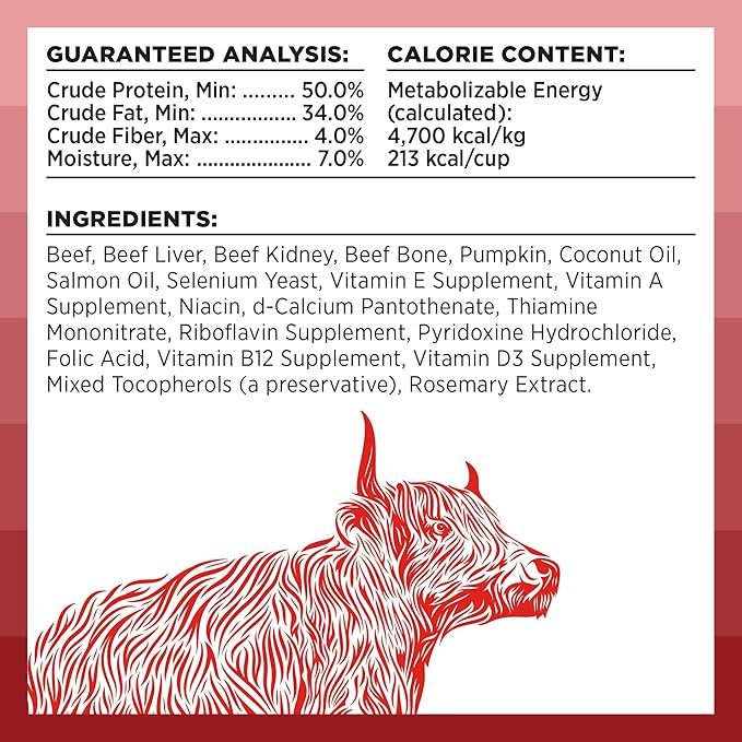 BIXBI Rawbble Freeze Dried Dog Food, Beef Recipe, 4.5 oz - 98% Meat and Organs, No Fillers - Pantry-Friendly Raw Dog Food for Meal, Treat or Food Topper - USA Made in Small Batches