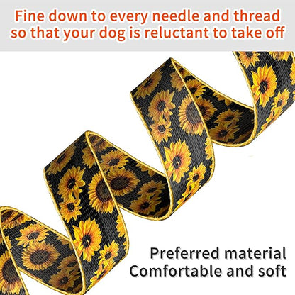 Cute Floral Dog Collar for Small Medium Large Dogs 1,L