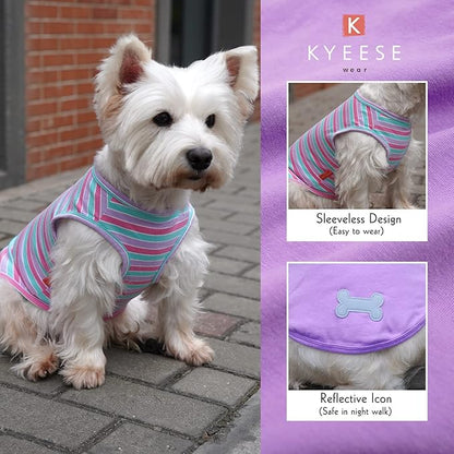 KYEESE 2 Pack Dog Shirts Striped Cotton Dog