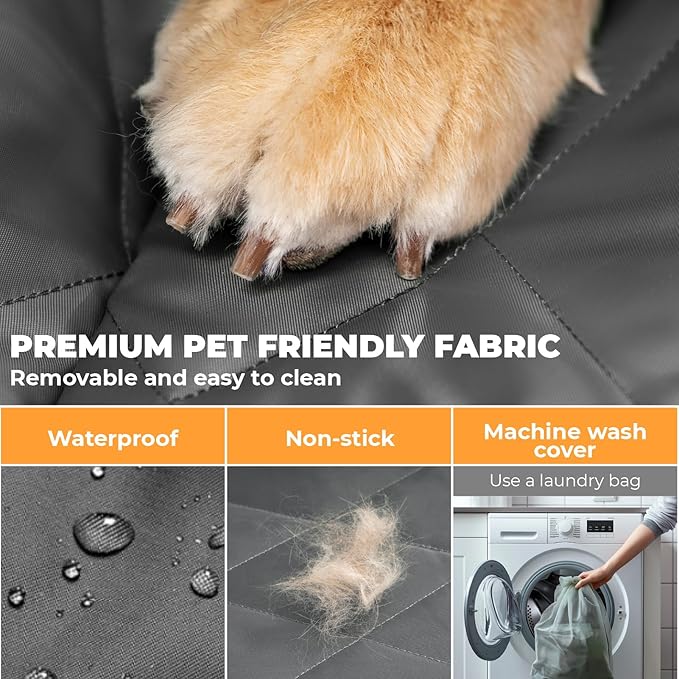 FUNNYFUZZY back seat extender for dogs 100% Waterproof