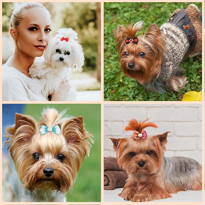Yxiang 60PCS Small Dog Bows