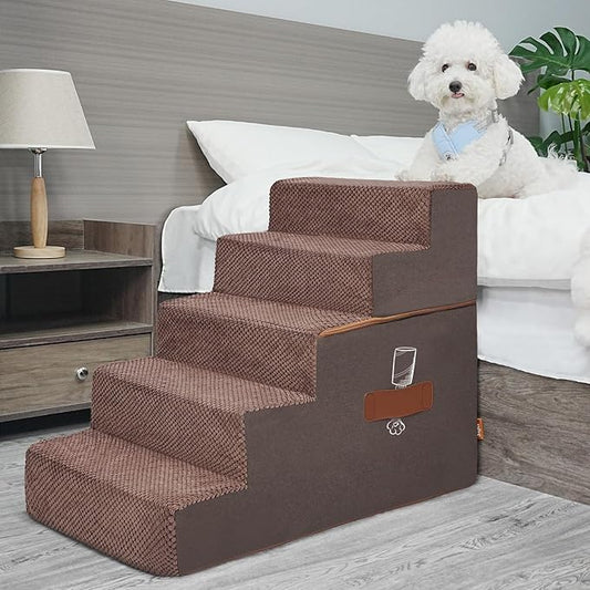 Supet Tall Dog Stairs for Small Medium Large Dogs to Get on Bed