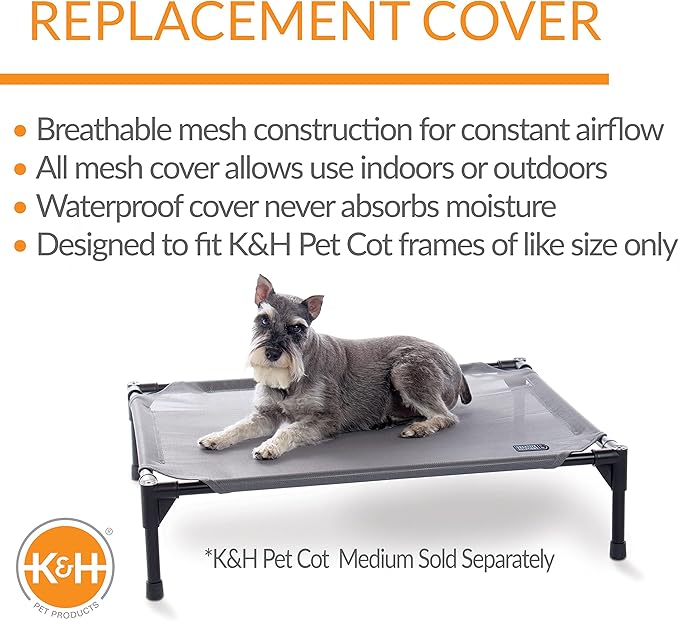 K&H Pet Products Elevated Cooling Outdoor Dog Bed 32 X 25 Inches