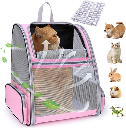 LOLLIMEOW Pet Carrier Backpack for Dogs and Cats,Puppies,Fully Ventilated Mesh,Airline Approved,Designed for Travel, Hiking, Walking & Outdoor Use