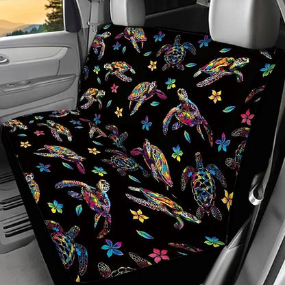 AFPANQZ Sea Turtle Design Car Back Seat Covers Protector Rear Car Seat Cushion Dust and Scratch Proof Universal Fits Car