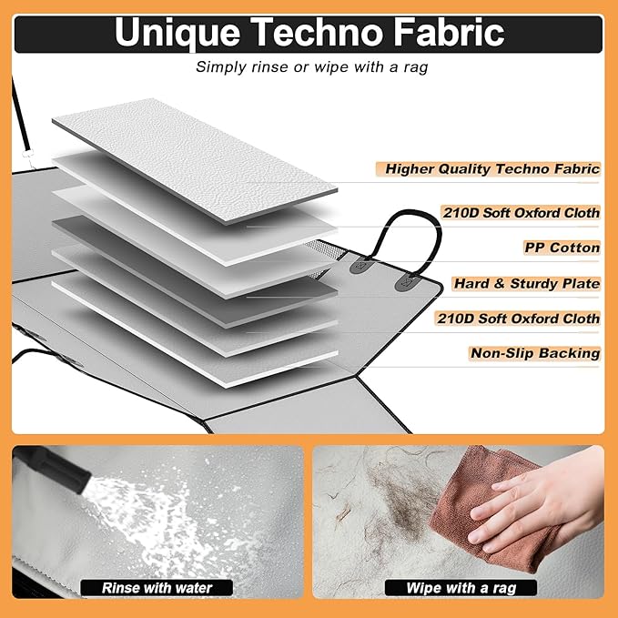 Back Seat Extender for Dogs Bottom，2024 Upgraded