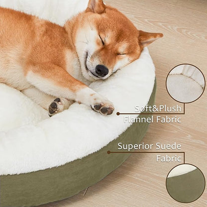 Love's cabin Round Donut Cat and Dog Cushion Bed 30in Pet