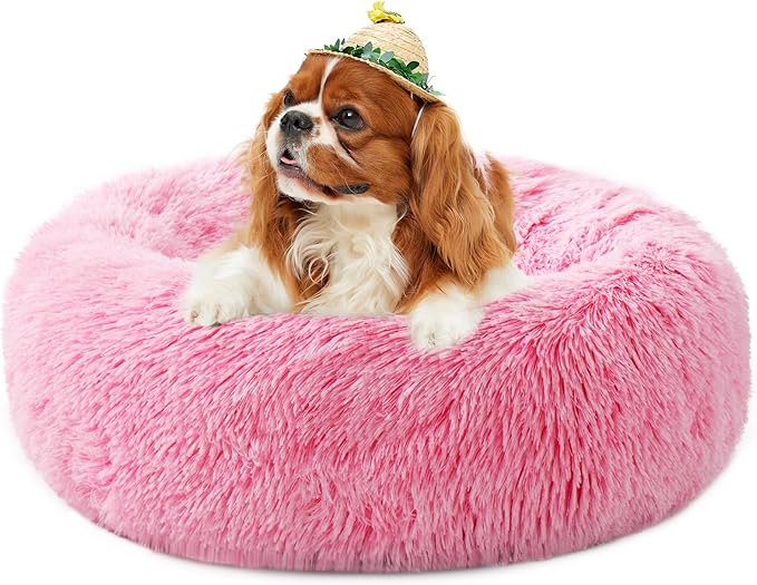 Calming Dog Bed for Cats and Small Dogs 15.7'')