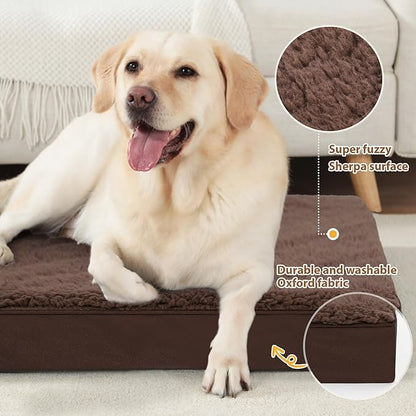 MIHIKK Large Dog Bed with Removable Washable Cover 36 inch