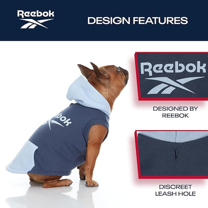Reebok Dog Hoodie – Fleece Dog Sweater with Leash Hole