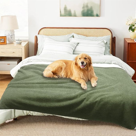 Waterproof Blanket, Throw Blanket for Bed Intimacy Squirt Pleasure, Large Dog Pet Blankets Couch Sofa Protector, Blanket for Adults Dogs Cats, Water Resistant Pee Stain Proof, Sage, 52" x 82"