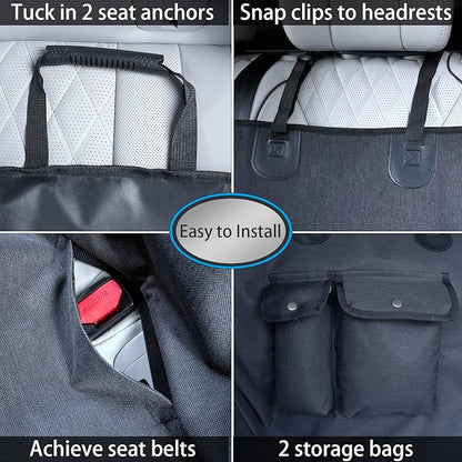 Dog Seat Cover for Back Seat-More Durable Waterproof Backseat Protector