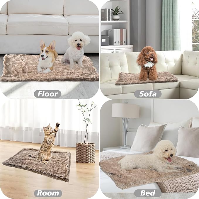 PJYuCien Fluffy Fleece Calming Pet Throw Blanket 16 * 24", Machine