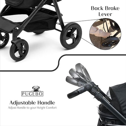 Dog Stroller Pet Cat Carrier 2-in-1 Travel