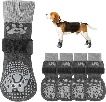 SCENEREAL Dog Socks to Prevent Licking Paws for Hardwood Floors Anti Slip